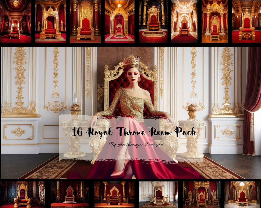 16 Royal Throne Room Digital Backdrop for Maternity Shoot Queen and ...