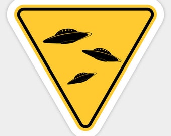 UFO Crossing Sticker