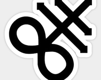 Satanic Cross Sticker