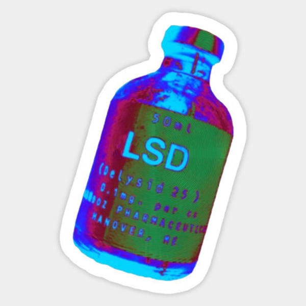 Liquid LSD Bottle Sticker