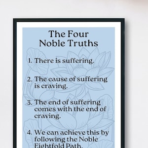 The Four Noble Truths Print - a digital downloadable poster