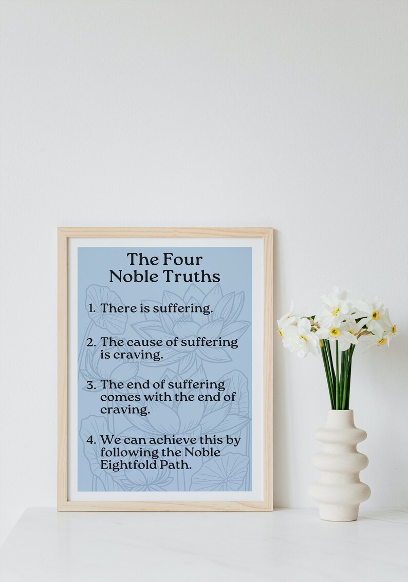 The Four Noble Truths Print - a Digital Downloadable Poster - Etsy