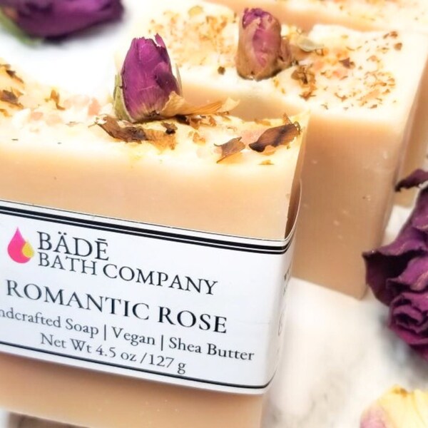 Rose Soap | Floral | Vegan Soap | Homemade Soap | Handmade Soap | Natural soap | Women's gift set | Mother's Day | Gifts for her | Spa gi