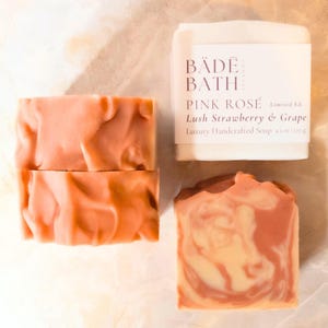 Natural Handmade Soap, Birthday Gift, Rose Pink Soap,Cold Process Soap, Homemade Soap, Artisan Soap, handcrafted soap bar