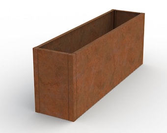 Corten Trough Planter | Metal Garden Planter | Flat Pack Design