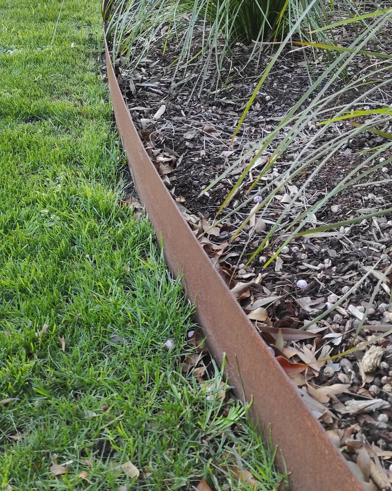 Corner Edging Garden Lawn Edging Corten Edging Metal Etsy