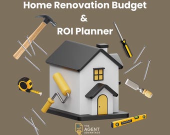 Home Renovation Budget & ROI Planner | Editable Canva + Google Sheets Bundle | Printable Renovation Tracker | ROI Calculator