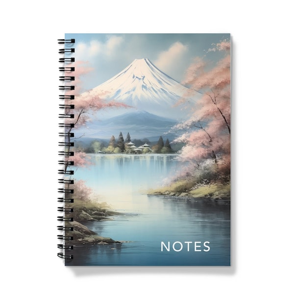 Mount Fuji Japan Notebook - A4/A5 Spiral Bound, Lined/Graph Paper - Perfect Christmas Present, Stocking Filler or Birthday Gift