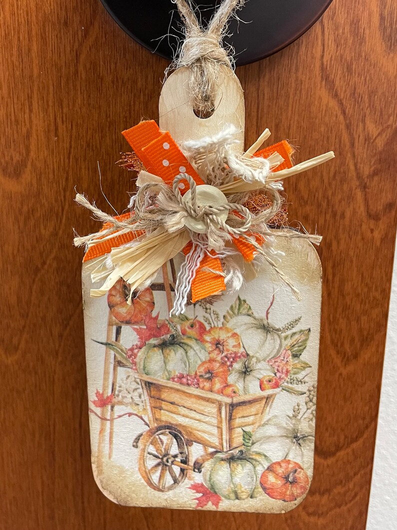 Creative Fall Shortbreaddisplay Mini Cutting/bread Board With Fall Pumpkins Graphic. - Etsy