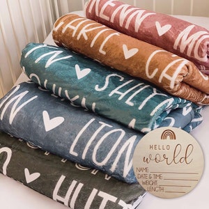 Coperta con nome personalizzato per bambini, coperta per bambini multicolore, coperta per bambini, regalo per baby shower, coperta per asilo nido con nome personalizzato, biancheria da letto per neonati immagine 1