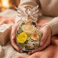 Mother's Day gifts, wedding souvenirs, commemorative items, eternal roses, flowers in a transparent glass vase, anniversary gifts