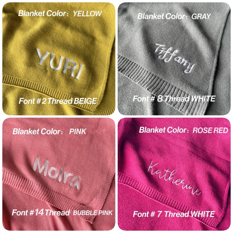 Baby Blanket, Baby Gift, Newborn Gift, Baby Shower Gift, Personalized Name, Stroller Blanket, Soft Cotton Knit Blanket, Newborn Baby Gift zdjęcie 2