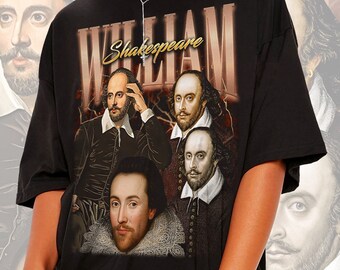 T-shirt hommage à William Shakespeare, chemise Shakespeare, cadeau Shakespeare, chemise unisexe Shakespeare, chemise poète Shakespeare
