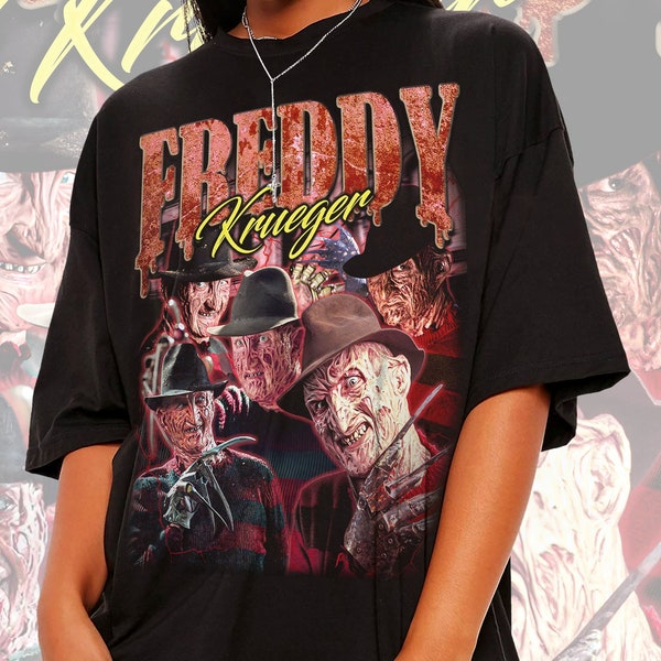 RETRO FREDDY KRUEGER Vintage T-Shirt, Nightmare Halloween Shirt, Jason Voorhees T-Shirt, Horror Movie Halloween Tee