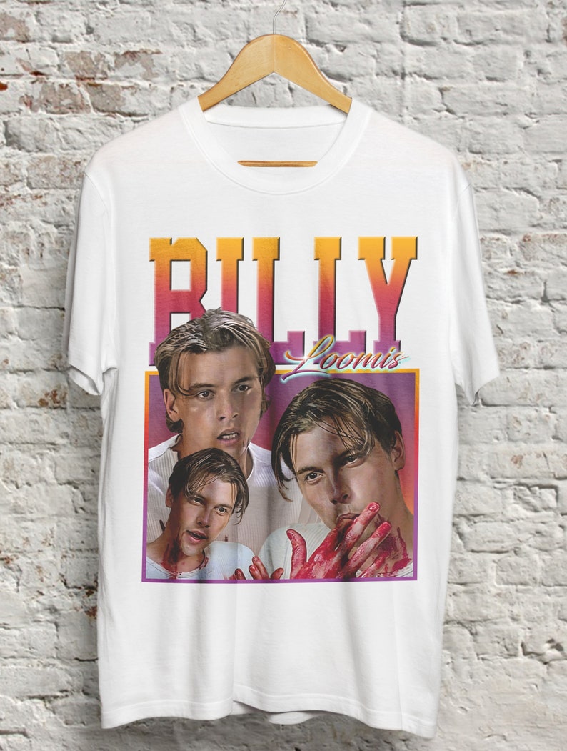 Chemise Billy Loomis cri rétro, Regardons la chemise du film d'horreur, T-shirt d'horreur effrayant, T-shirt des fans de Kill3r, actrice de Sidney, Stu Matcher image 2
