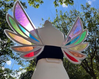 Rainbow Costume Wings Fairy Multicolor Pride Festival Colorful White Adult Cosplay Made to Order