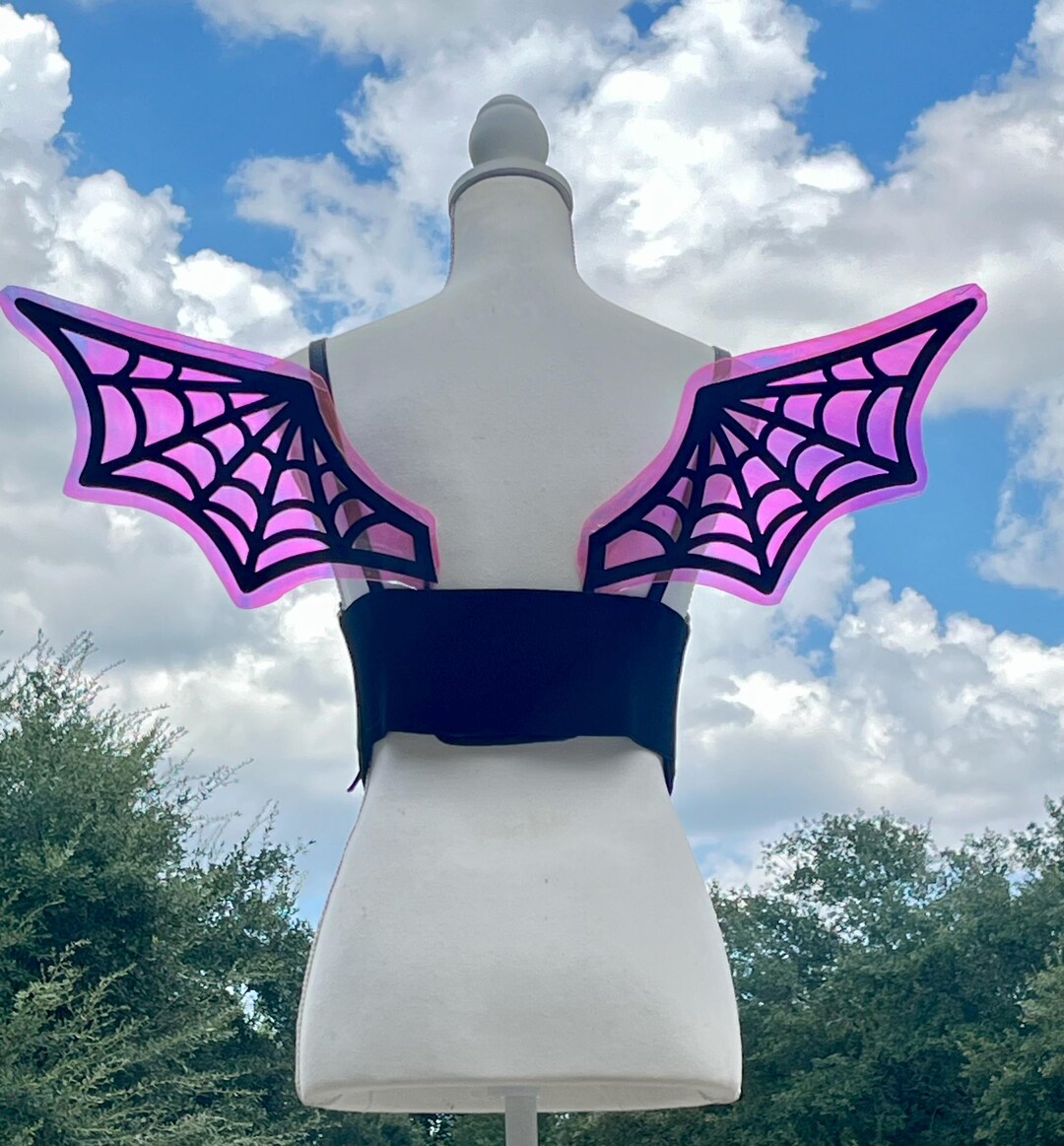Rhinestone Bat Spiderweb Top main image 1