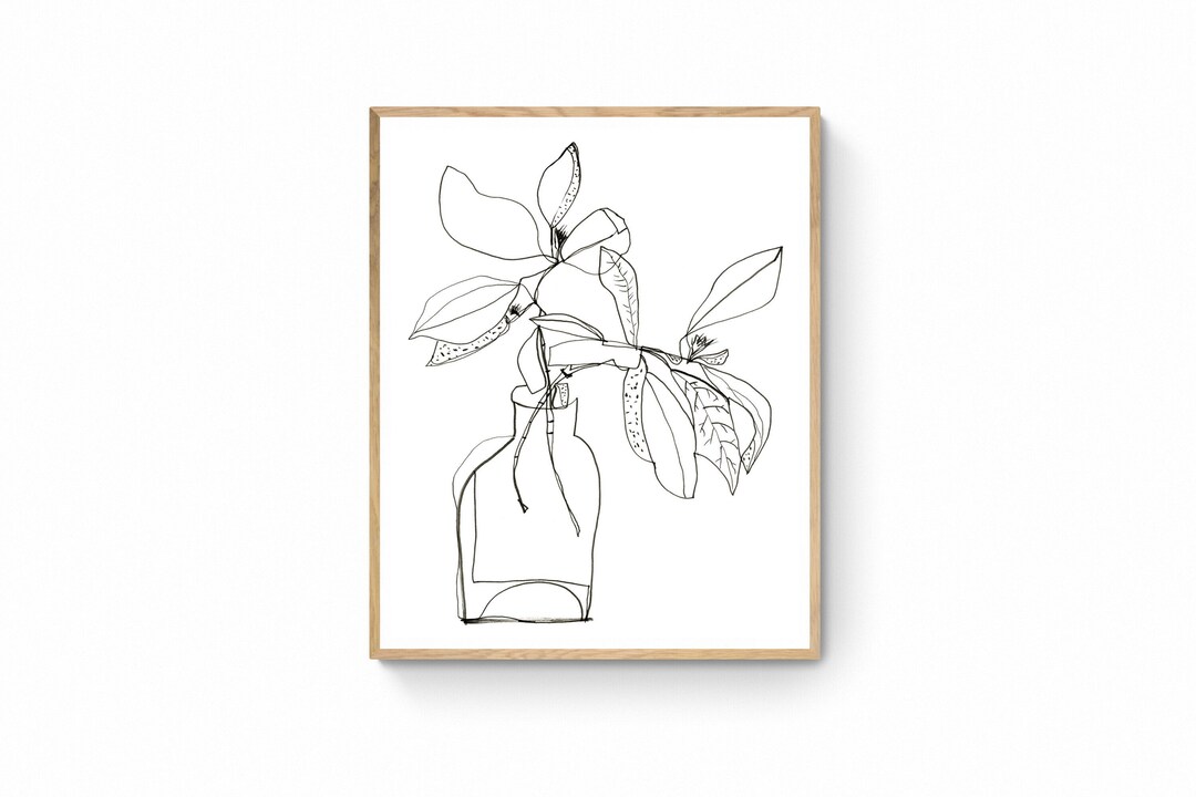 Pen and Ink Botanical Art Print - Etsy