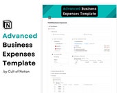 Advanced Business Expenses Notion Template for Freelancers, Solopreneurs, and Small Business Owners, with Self-Auditing, Mileage, & Taxes
