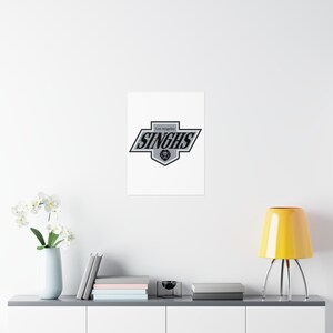 Los Angeles Singhs, Premium Matte Vertical Posters, Aesthetic Poster, Printable Poster, Poster Print, Sports Posters, Vintage Poster