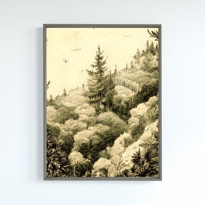 Green Forest Digital Print