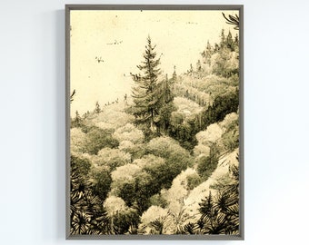 Green Forest Digital Print