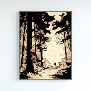 Walking through the Forest Print