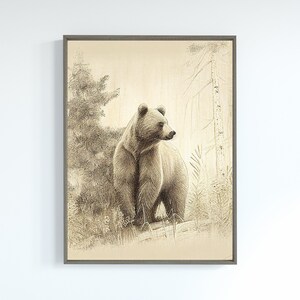 Stampa digitale della foresta dell&#39;orso