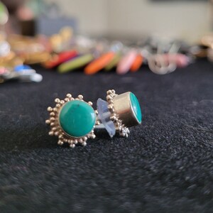 Blue Turquoise Starburst Studs