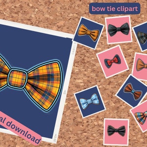 Bowtie Clipart Bundle - Plus de modèles parfaits pour le scrapbooking, la conception Web, les invitations - Fichiers SVG et PNG à usage commercial