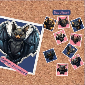 Zweef creatief met Bat Clipart Bundle: veelzijdige PNG- en SVG-bestanden voor griezelige ambachten, Halloween, webdesign, educatieve projecten, meer