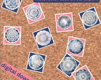 More Watercolor White Lace Circle Clipart Bundle - 10 PNG & SVG Files for Scrapbooking, Stickers, Sublimation Printing