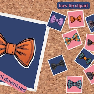 Bowtie Clipart Bundle - Encore plus de conceptions parfaites pour le scrapbooking, la conception Web, les invitations - Fichiers SVG et PNG à usage commercial