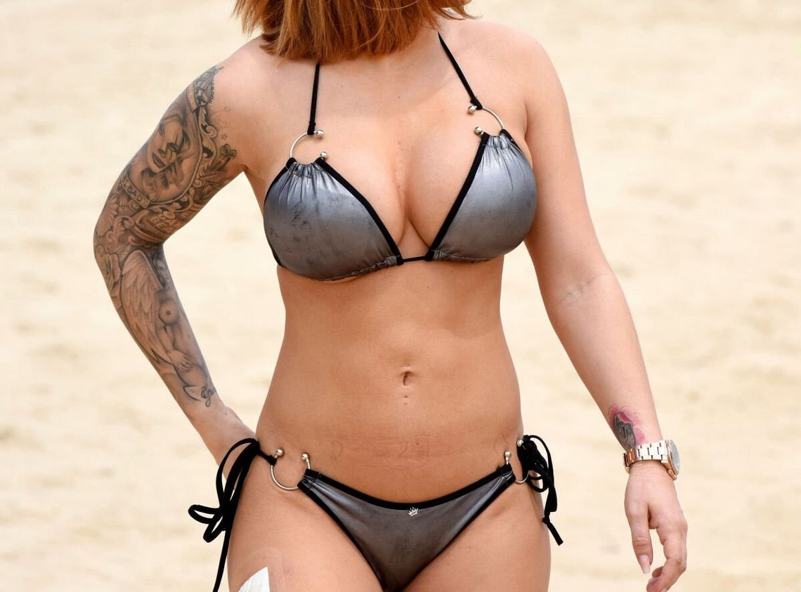 Multi Colour Metalic Bikini Set, Extreme Micro Bikini, Shiny Sexy Tie