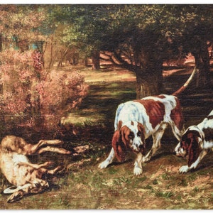 Hunting Dogs with Dead Hare Puzzle - 120, 252, 500-Piece Jigsaw Puzzle