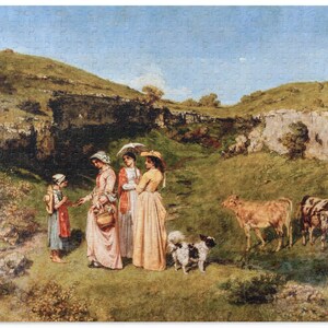 Young Ladies of the Village Puzzle - 120, 252, 500-Piece Jigsaw Puzzle