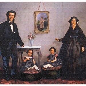 Vintage Art Puzzle - Family Portrait W L Germon 1855 - Custom Jigsaw Puzzle