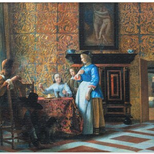 Pieter de Hooch Puzzle - 17th Century Dutch Interior - 120/252/500 Pieces | Birthday, Christmas