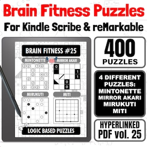 400 Japanese Logic Based Puzzles | Brain Fitness Collection #25 | Hyperlinked PDF For E-Ink Tablets like Kindle Scribe, iPad | 400 Puzzles