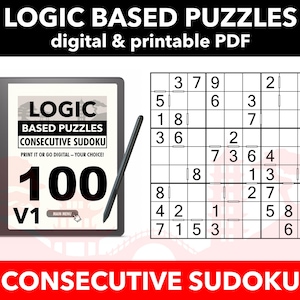 100 Sudoku Consecutive Puzzles 9×9 For Kindle Scribe | Learn to Solve Series | Digital Puzzle Book | Volume 1 | Clickable PDF for e-Readers