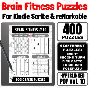 Digital Puzzle Book For E-Ink Tablets, Kindle Scribe, Android and iPad PDF | E-Paper Puzzle Collection #10 | 400 puzzles | Hyperlinked PDF