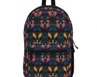 Dark Geometric Art Nouveau Backpack
