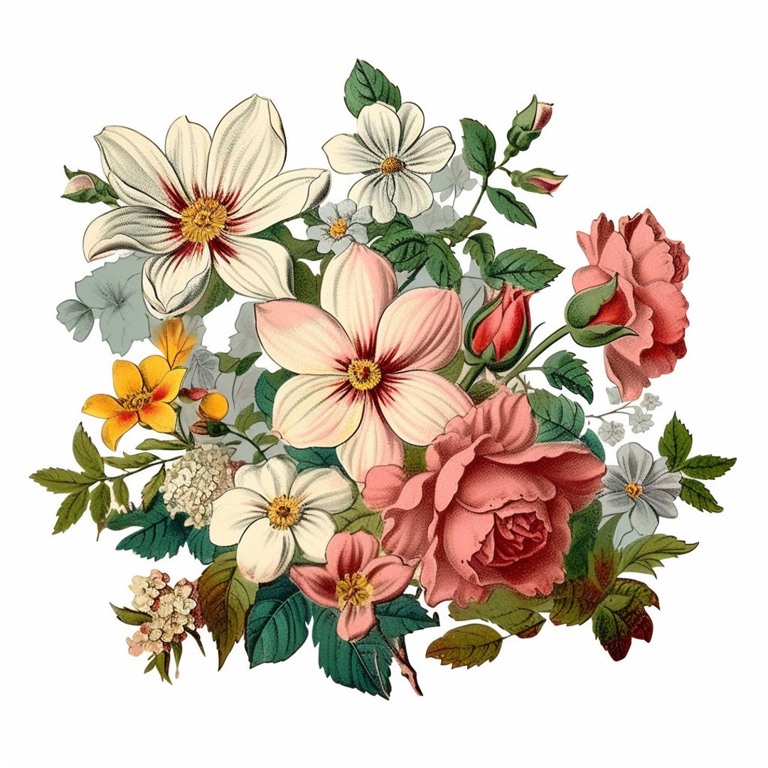 Beautiful Flowers Clipart-5 Beautiful Flowers in PNG Format Instant ...