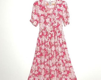 Vintage 1980’s pink floral Laura Ashley dress