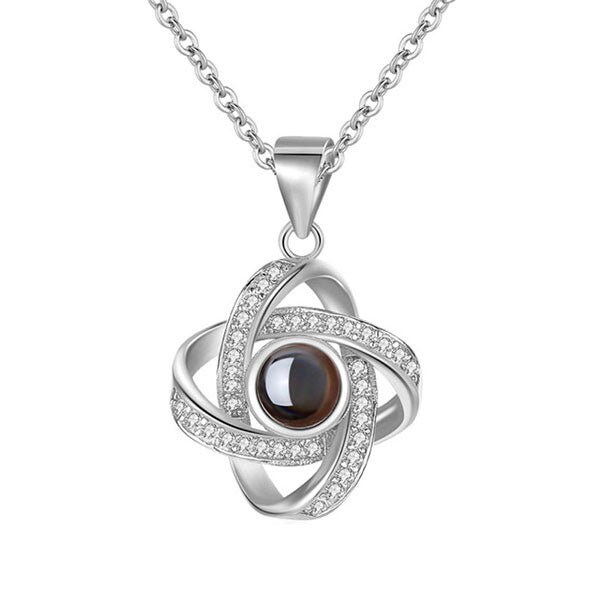 Love Knot Necklace With Projection Photo A Photo Projection Necklace ...