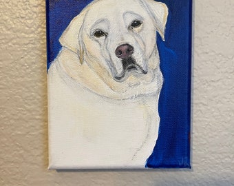 Cuadro perro labrador retriever 5 X 7