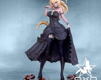 Bowsette by OXO3D_Figures (12k Resin Sculpture) (Unpainted/Unassembled)