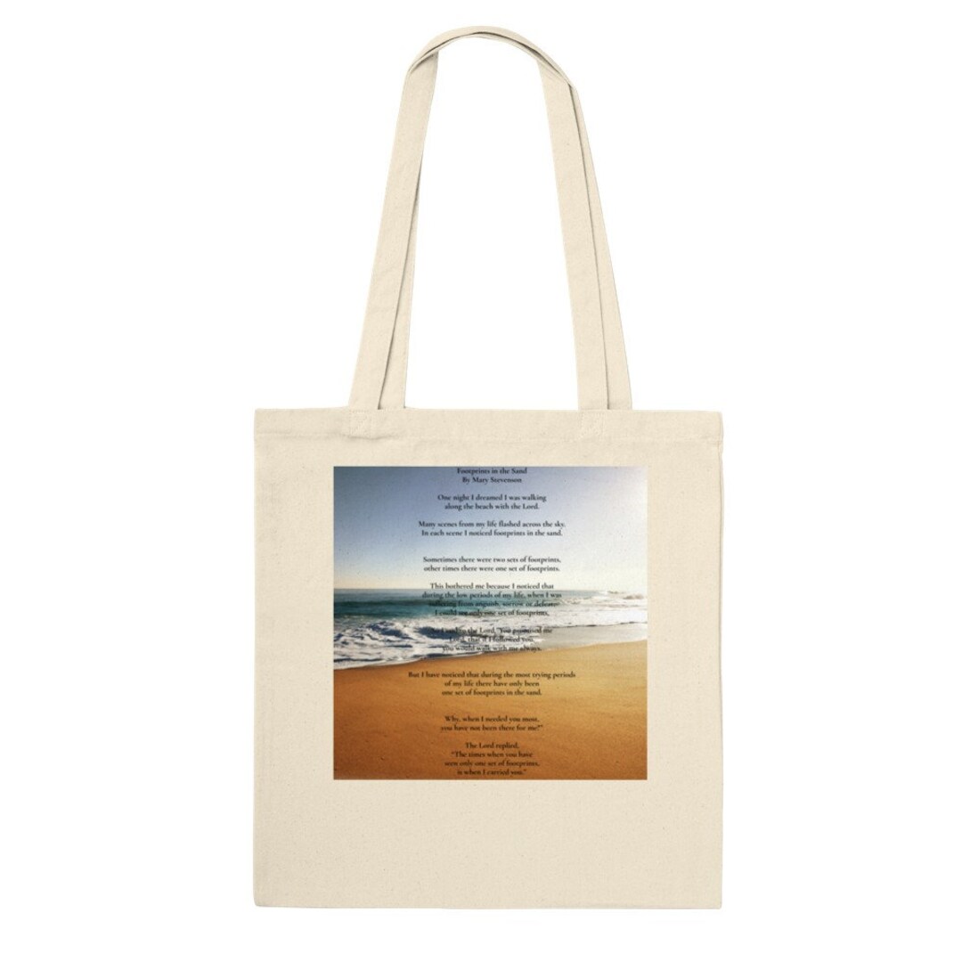 Footprints in the Sand Poem by Mary Stevenson on a Classic Etsy UK