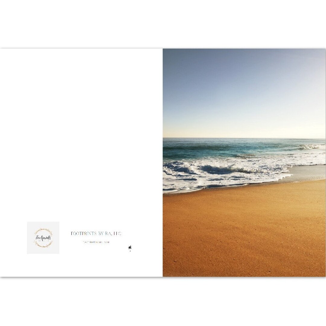 Footprints in the Sand Poem by Mary Stevenson on a Pack of 10 Etsy