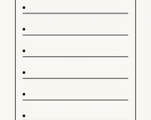 Minimalist Digital “grocery list” template, printable